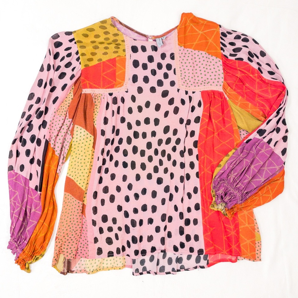 Anthropologie Miranda Peasant Blouse by Bl-nk